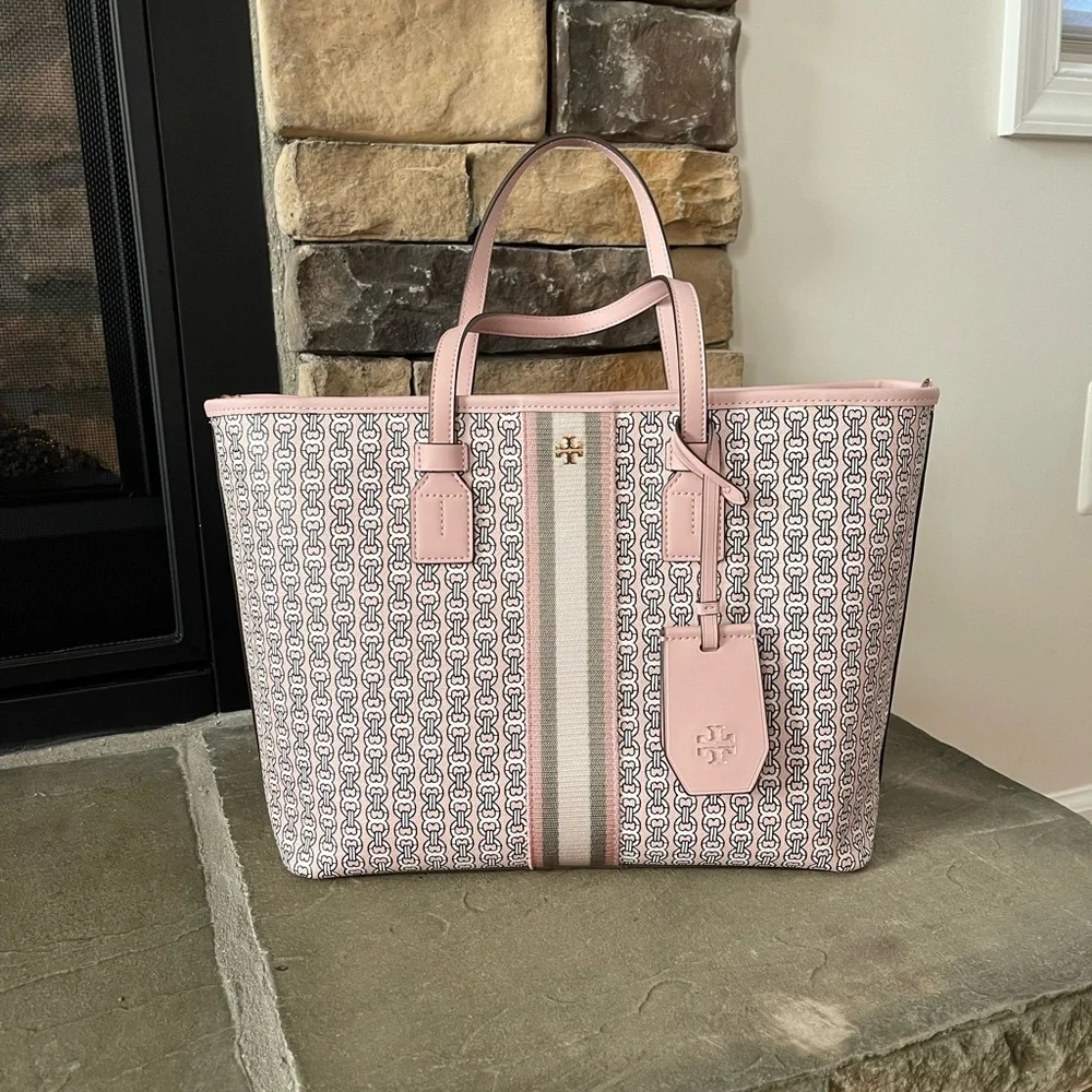 Tory Burch | Bags | Tory Burch Gemini Link Canvas Small Topzip 